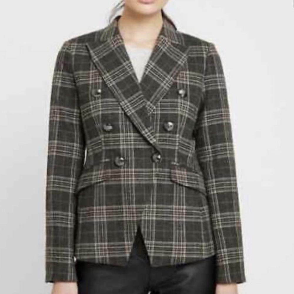 Banana Republic Cadet Cozy Plaid Blazer